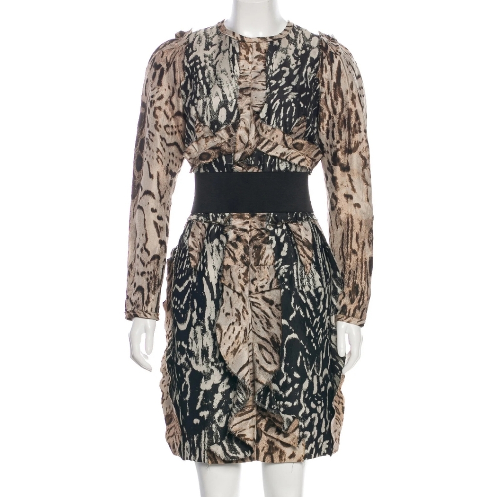 LANVIN  Ruffle-Trimmed Jacquard Dress